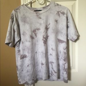 Grey tie dye short sleeved shirt
